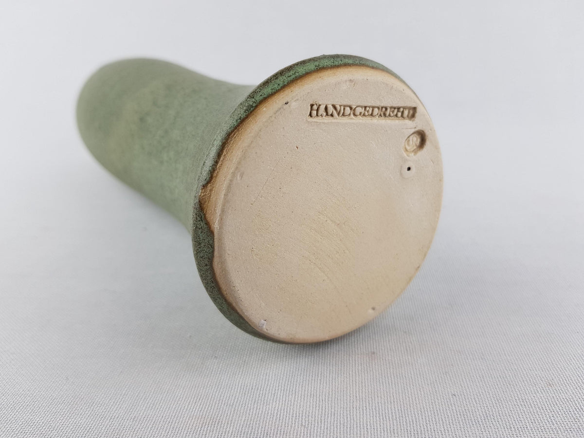Vintage Green Studio Art Pottery Vase by CHRISTA STOHRER und Helmut Mikisch West Germany 1970s