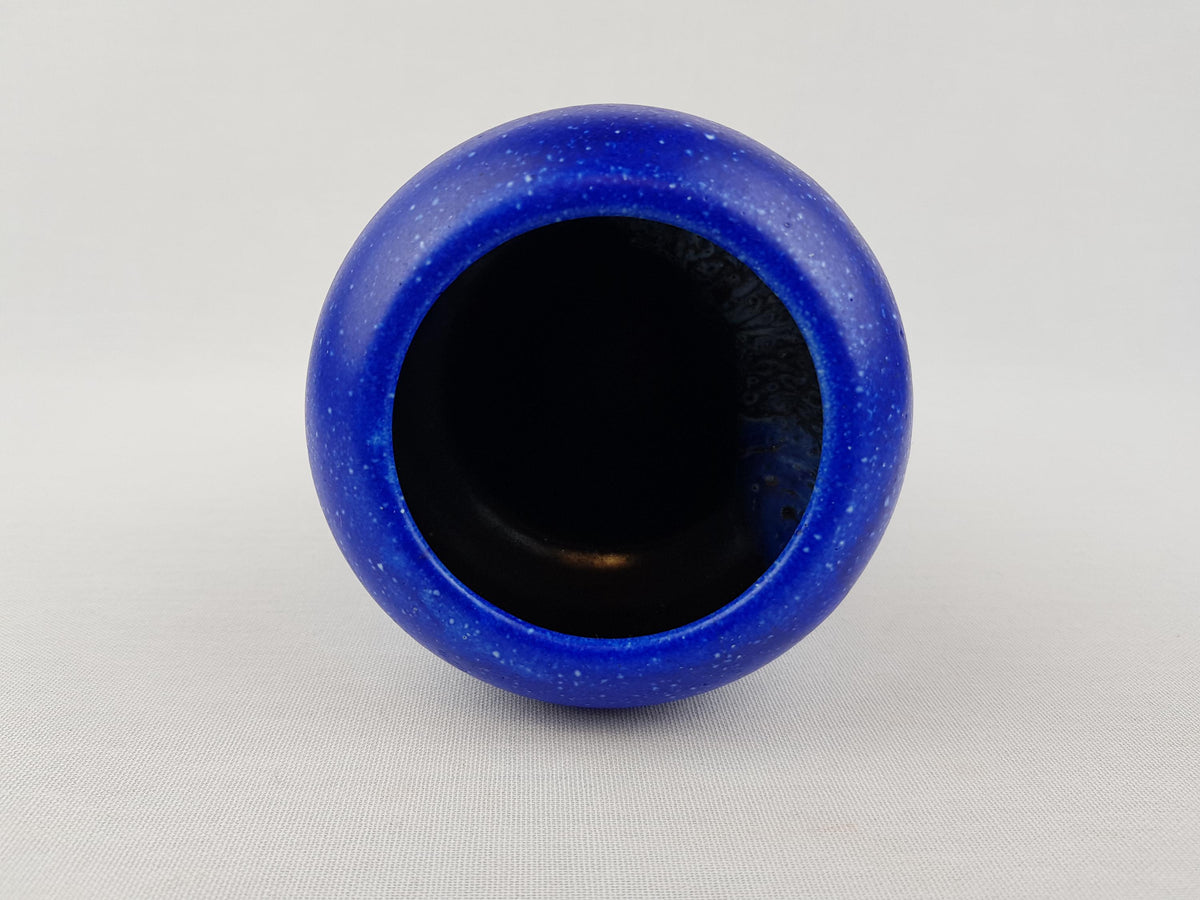 Vintage UNTERSTAB Kunst Töpferei Unterstab KTU Blue Vase Studio Art Pottery, East German Pottery 1960's