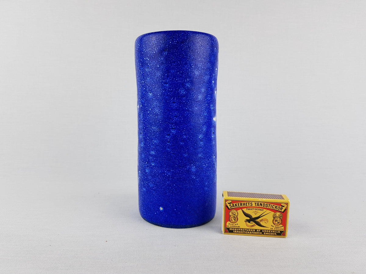 Vintage UNTERSTAB Kunst Töpferei Unterstab KTU Blue Vase Studio Art Pottery, East German Pottery 1960's
