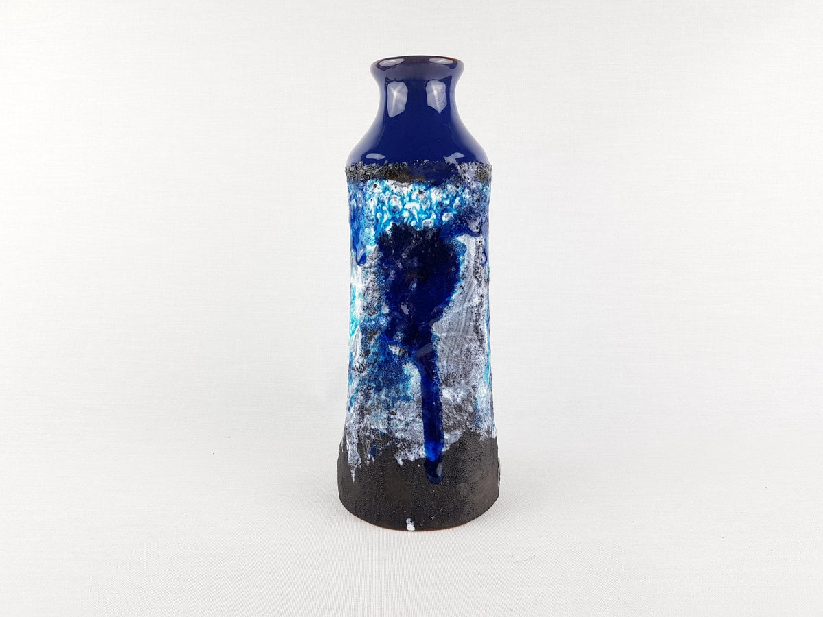 Vintage MAREI KERAMIK Fat Lava Vase with Capri decor 4107 West German Pottery 1970s