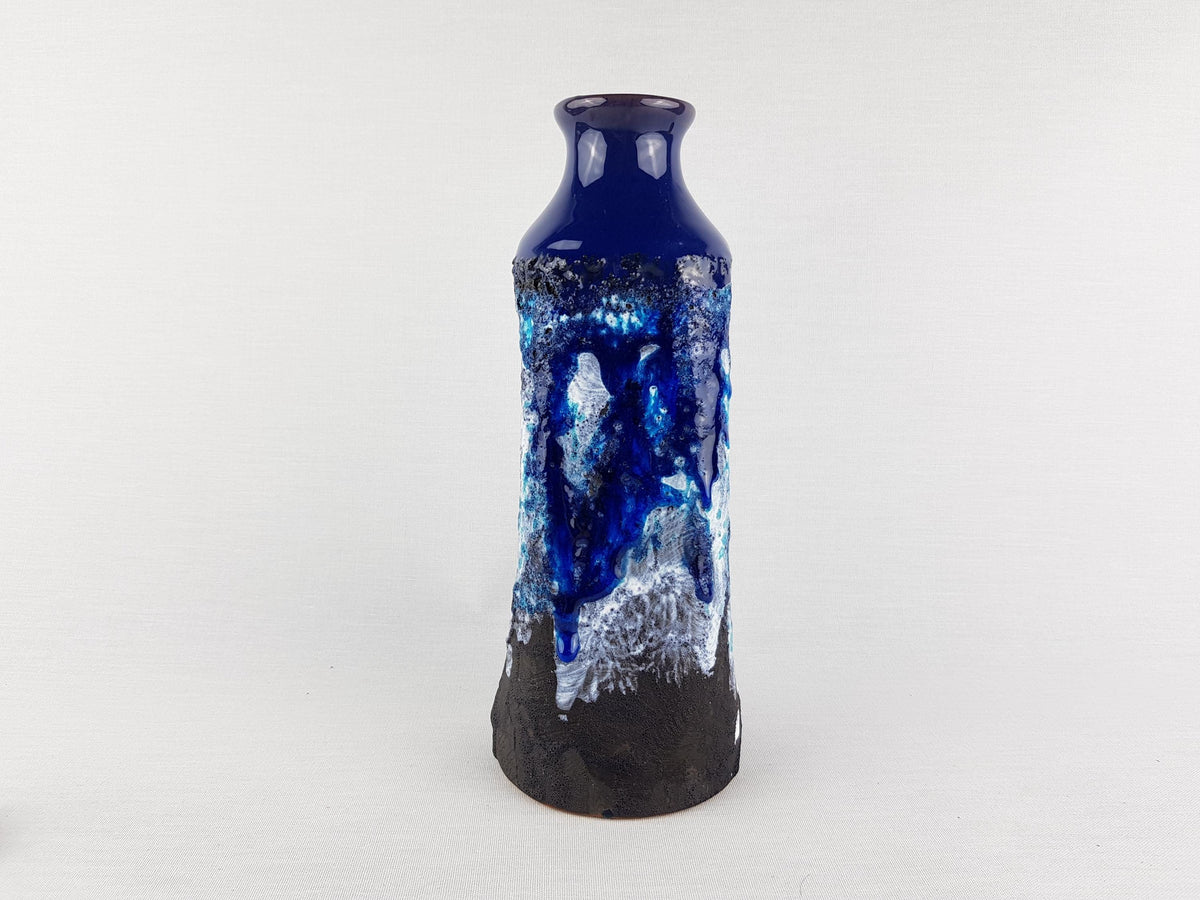 Vintage MAREI KERAMIK Fat Lava Vase with Capri decor 4107 West German Pottery 1970s