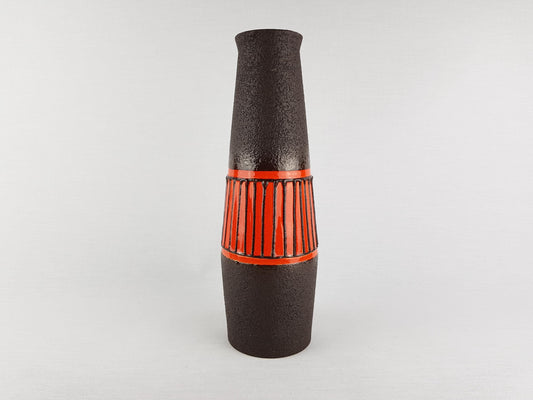 Vintage SCHLOSSBERG Keramik Brown Orange Vase 271-30 West German Pottery 1970s