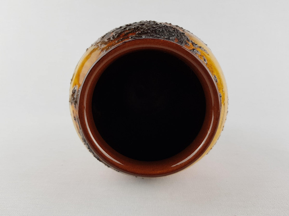 Vintage CARSTENS TONNIESH0F KERAMIK Orange, Brown and Green Vase 5040/20 West German Pottery 1960s