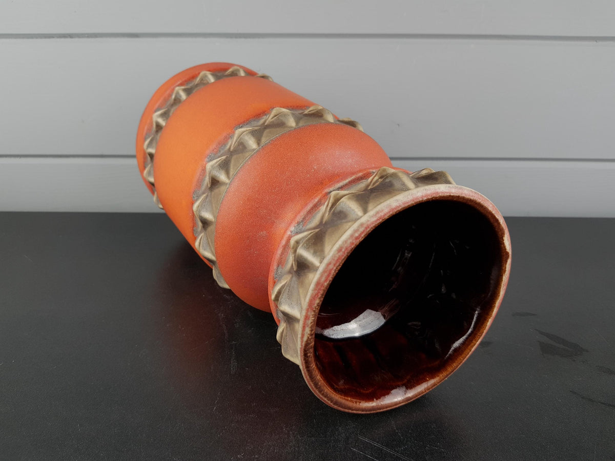 Vintage Übelacker (Ü-Keramik) Orange Vase – Model 1320/30 – West German Pottery – 1970s