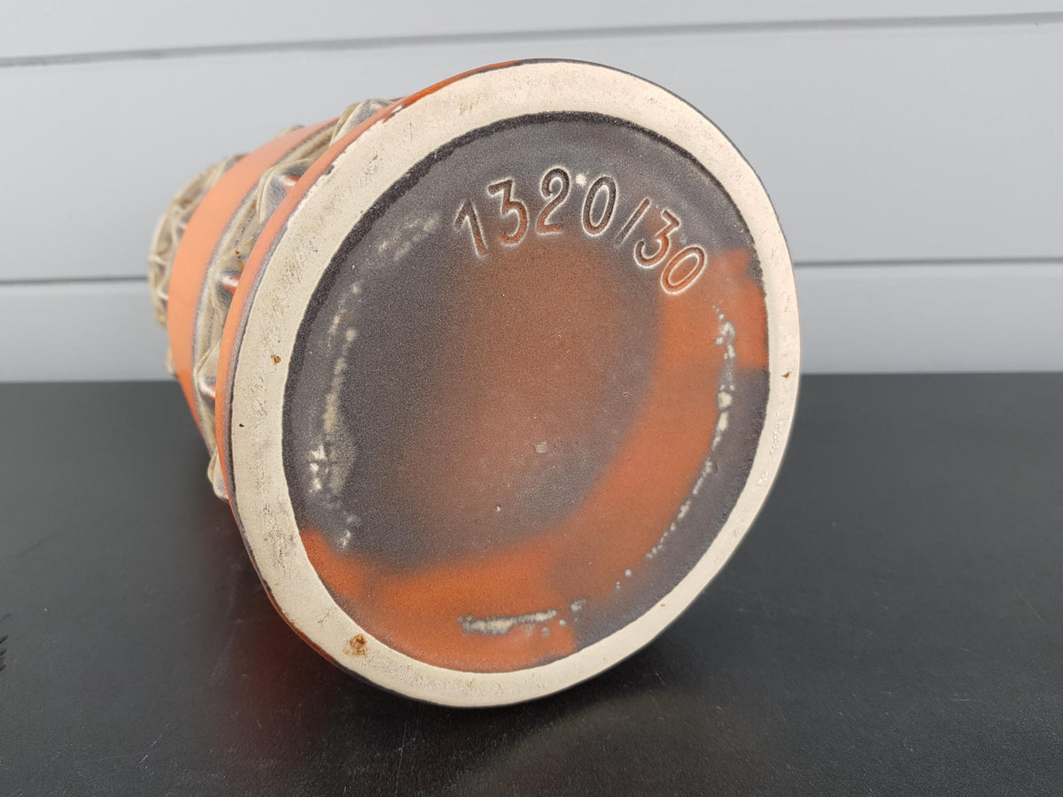 Vintage Übelacker (Ü-Keramik) Orange Vase – Model 1320/30 – West German Pottery – 1970s