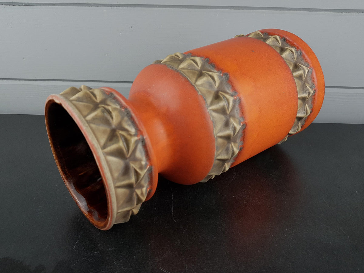 Vintage Übelacker (Ü-Keramik) Orange Vase – Model 1320/30 – West German Pottery – 1970s