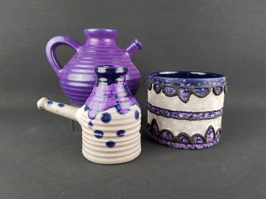 Vintage Set of 3 MAREI KERAMIK Watering Cans West German Pottery 1970s Starter Set