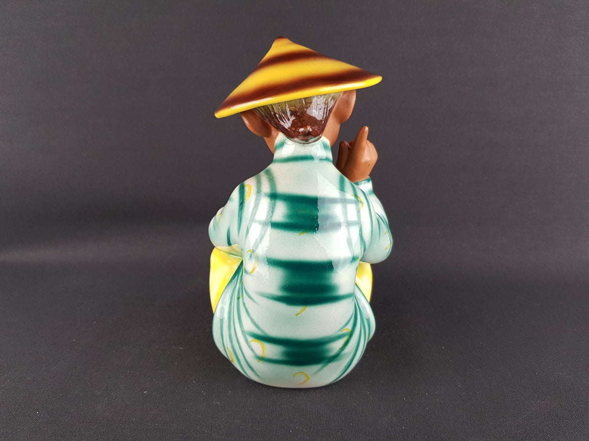 Vintage GMUNDNER KERAMIK Chinese Reader Figurine 2278 by Stephan Dakon Austria 1958 Mid Century Ceramic