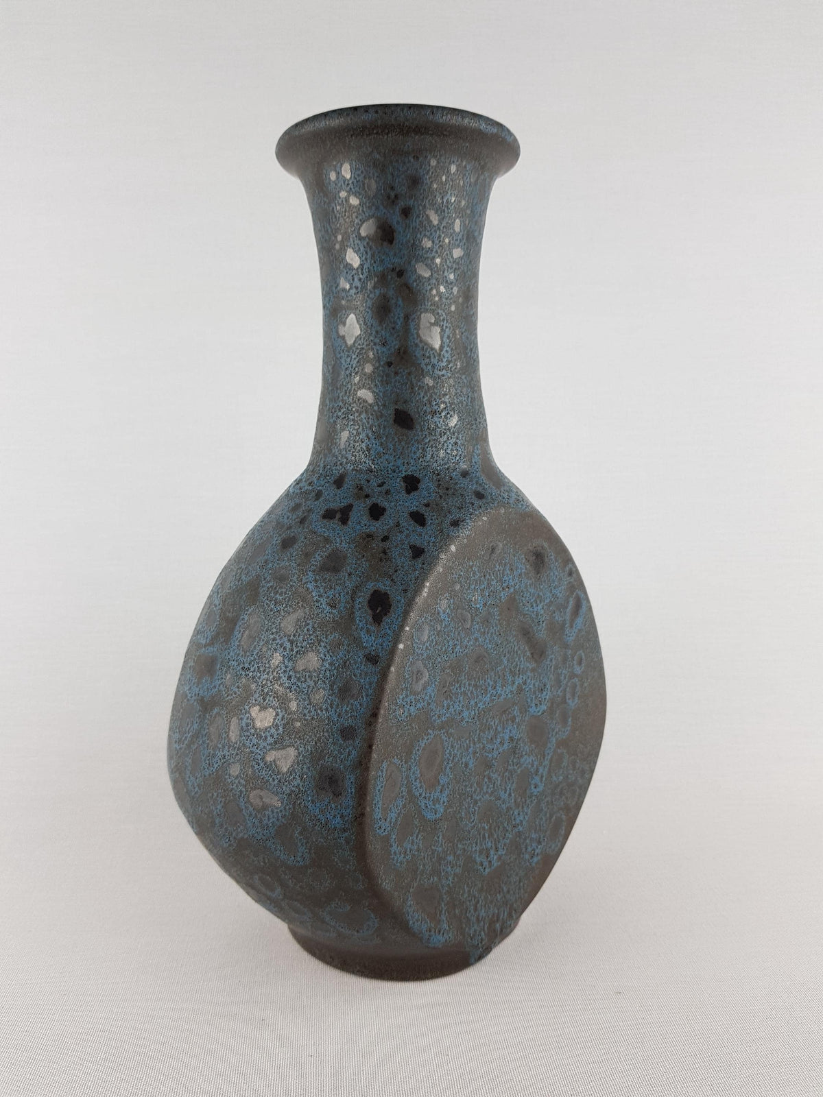 Vintage DÜMLER & BREIDEN Blue Fat Lava Vase 105/28 West German Pottery 1970s