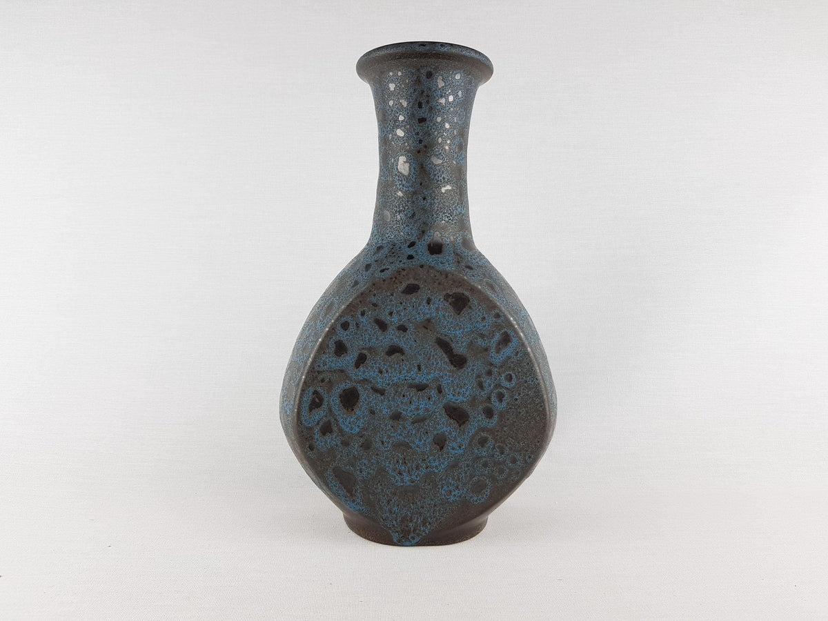 Vintage DÜMLER & BREIDEN Blue Fat Lava Vase 105/28 West German Pottery 1970s