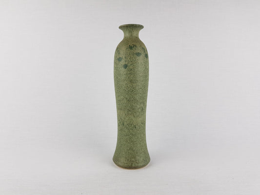Vintage Green Studio Art Pottery Vase by CHRISTA STOHRER und Helmut Mikisch West Germany 1970s