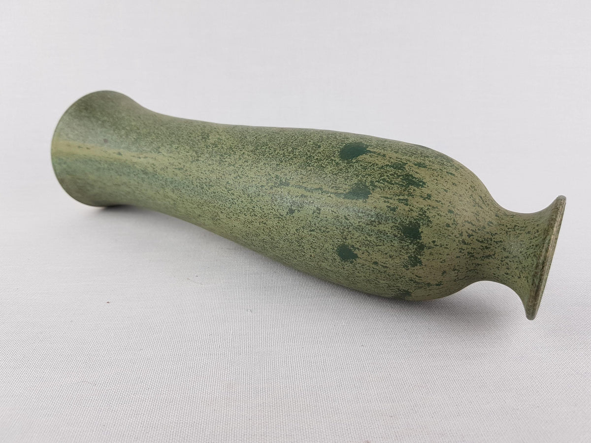 Vintage Green Studio Art Pottery Vase by CHRISTA STOHRER und Helmut Mikisch West Germany 1970s