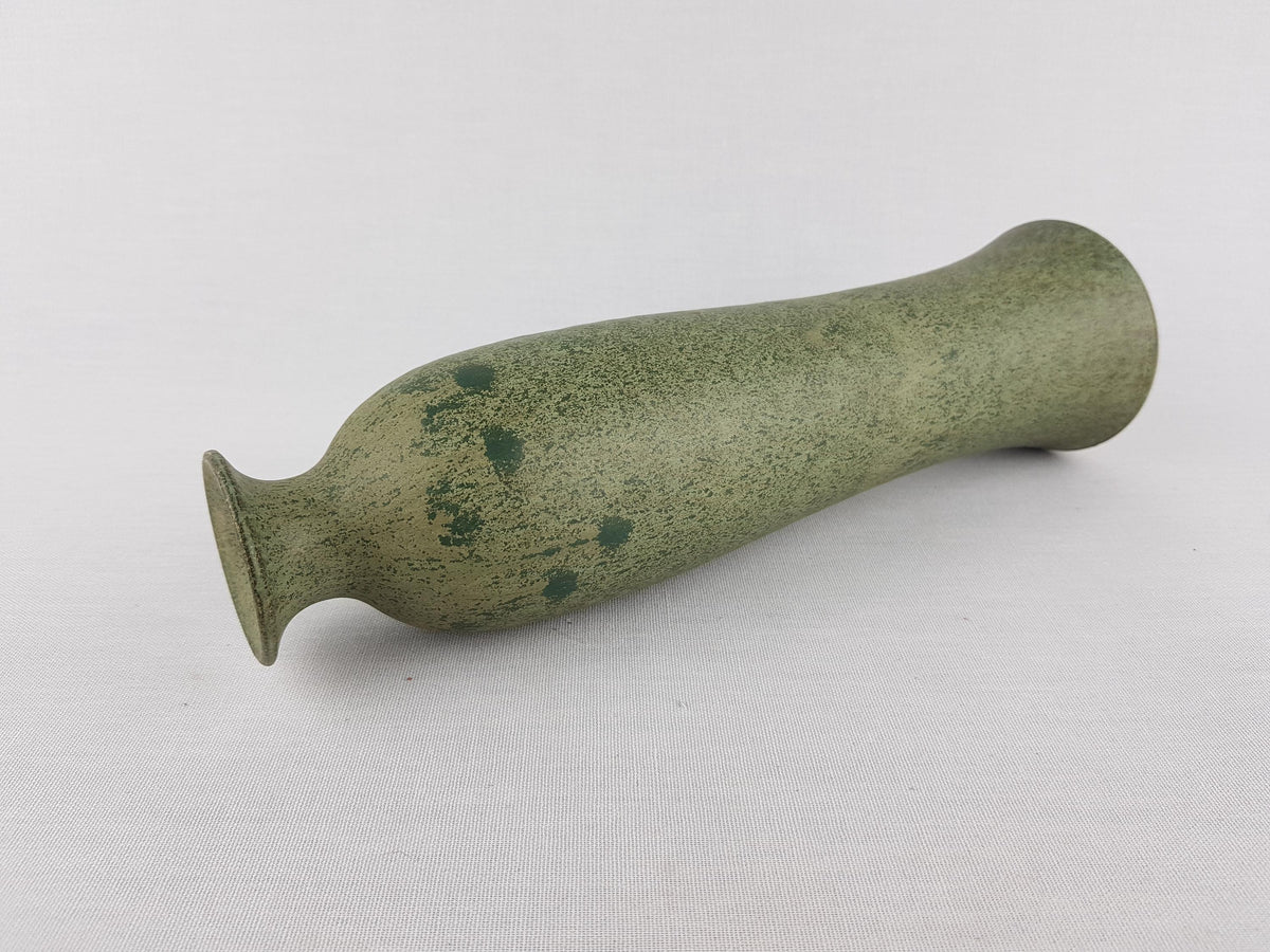 Vintage Green Studio Art Pottery Vase by CHRISTA STOHRER und Helmut Mikisch West Germany 1970s