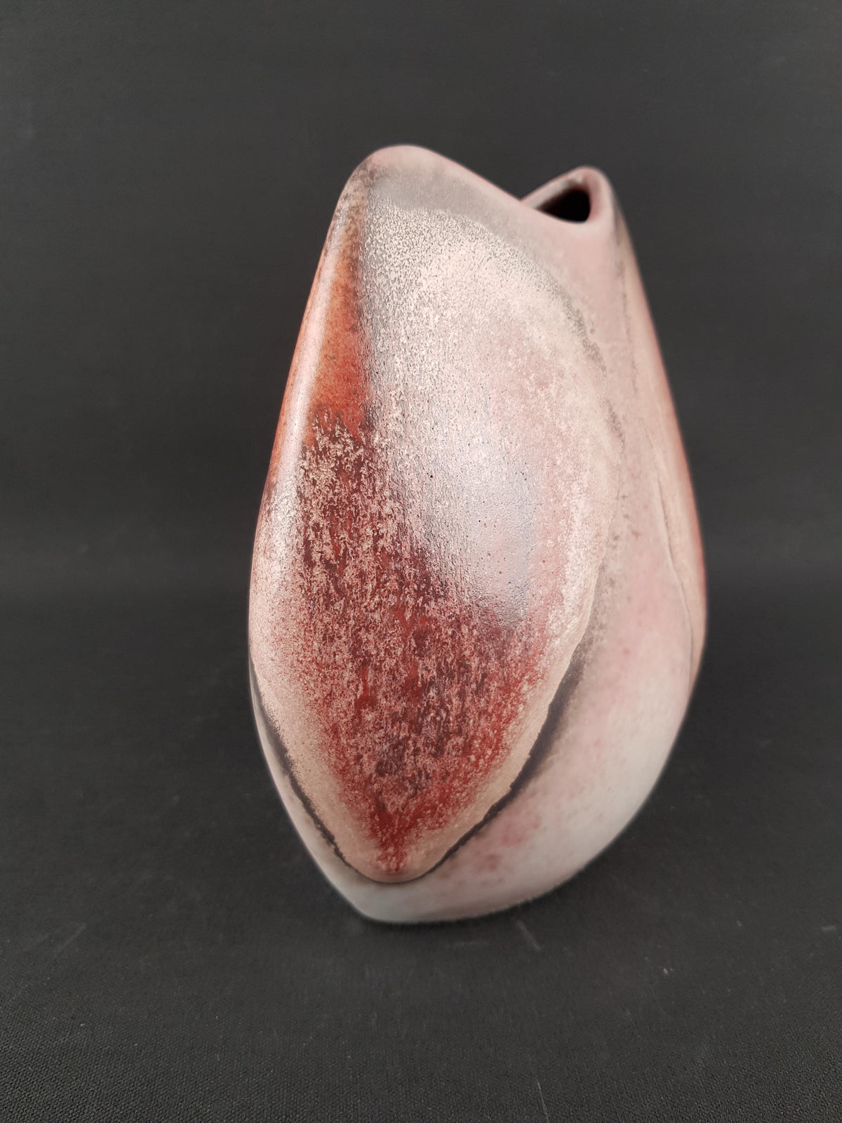 Vintage OTTO Keramik Pink Fish Mouth Vase West German Pottery 1970-80s