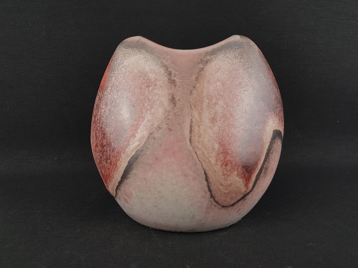Vintage OTTO Keramik Pink Fish Mouth Vase West German Pottery 1970-80s