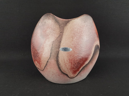 Vintage OTTO Keramik Pink Fish Mouth Vase West German Pottery 1970-80s