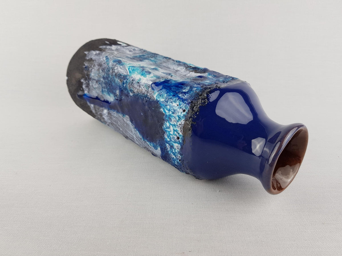 Vintage MAREI KERAMIK Fat Lava Vase with Capri decor 4107 West German Pottery 1970s