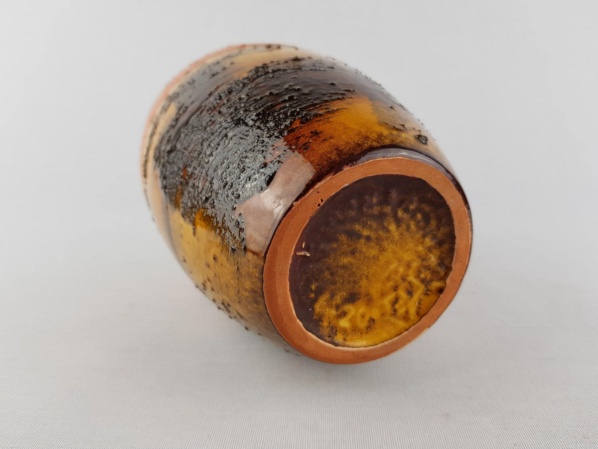 Vintage CARSTENS TONNIESH0F KERAMIK Orange, Brown and Green Vase 5040/20 West German Pottery 1960s