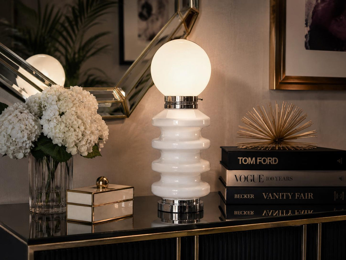 Vintage CARLO NASON for A.V. MAZZEGGA Stylish Space Age Table Lamp from Italy 1960s