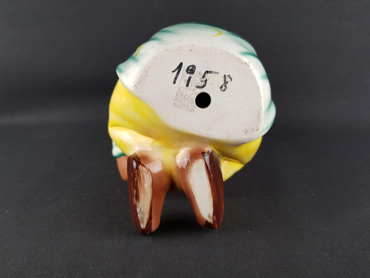 Vintage GMUNDNER KERAMIK Chinese Reader Figurine 2278 by Stephan Dakon Austria 1958 Mid Century Ceramic