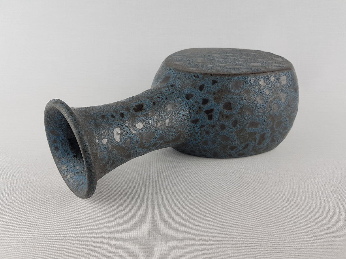 Vintage DÜMLER & BREIDEN Blue Fat Lava Vase 105/28 West German Pottery 1970s