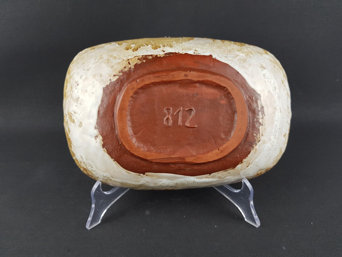 Vintage SCHAFFENACKER STUDIO ART Pottery Brown and Beige Bowl 812 West German Pottery 1960s