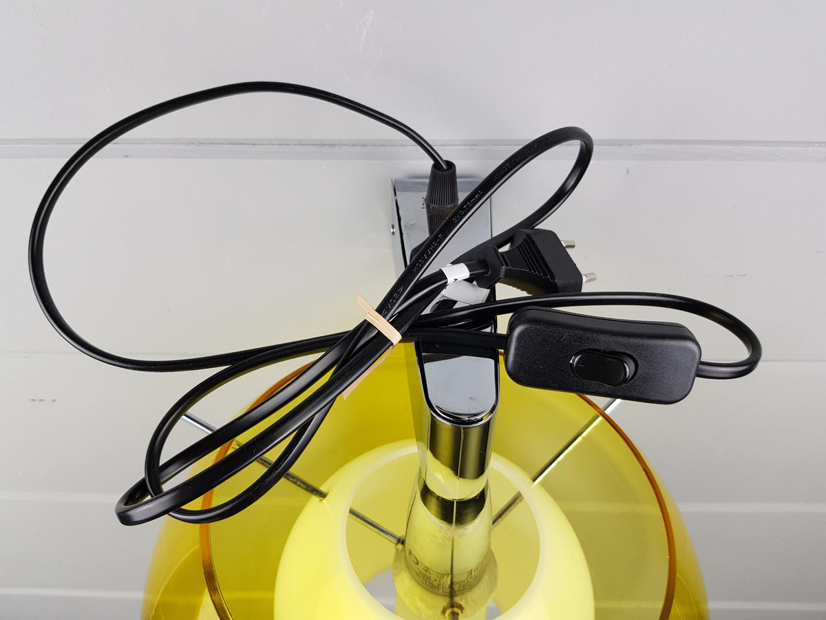 Vintage ROSSETTI Italy Yellow Wall Lamp – Mid-Century Modern Plastic Sconce – Italian Design 1970s