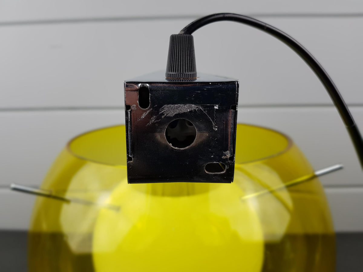 Vintage ROSSETTI Italy Yellow Wall Lamp – Mid-Century Modern Plastic Sconce – Italian Design 1970s