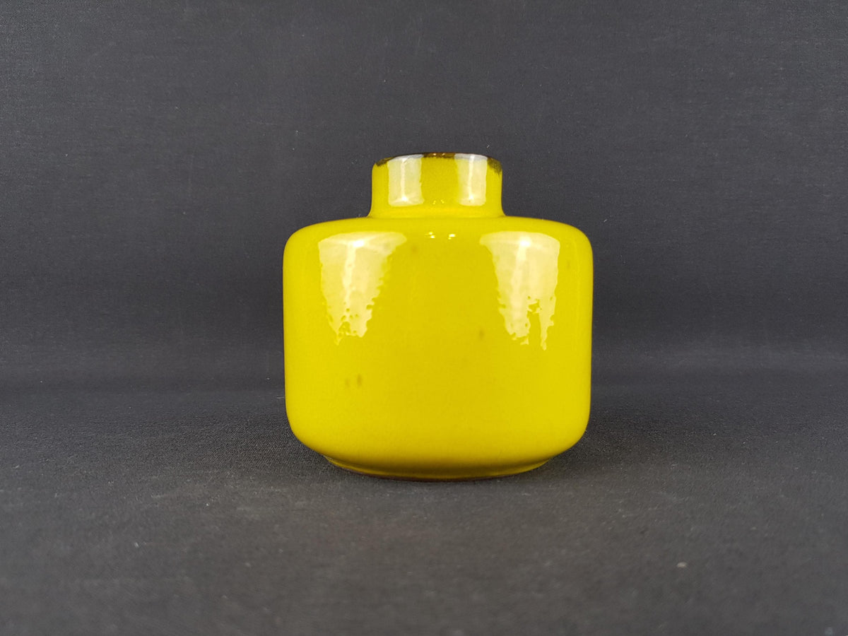 Vintage MELITTA Vibrant Small Yellow Vase West German Pottery 1970s