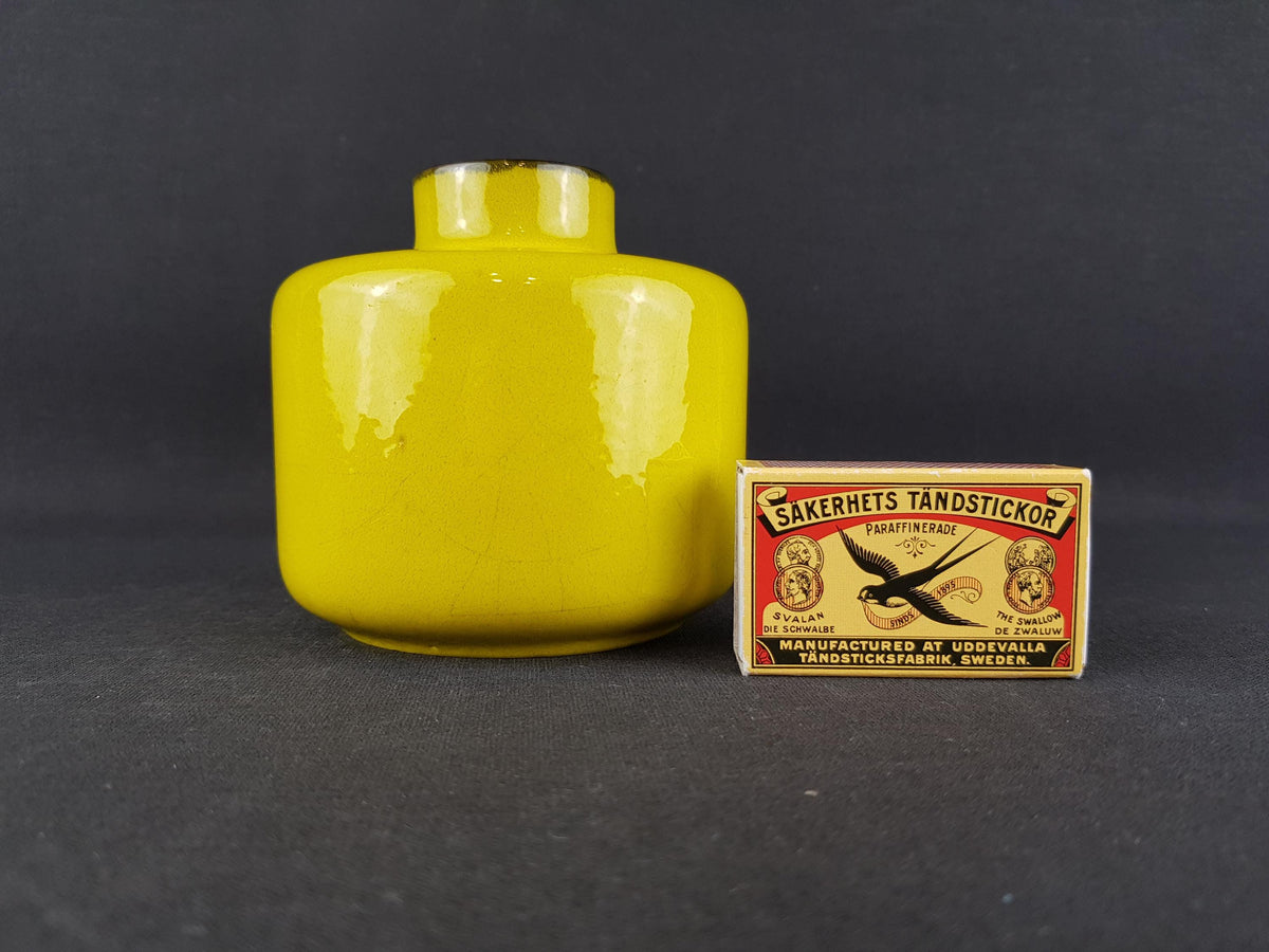 Vintage MELITTA Vibrant Small Yellow Vase West German Pottery 1970s