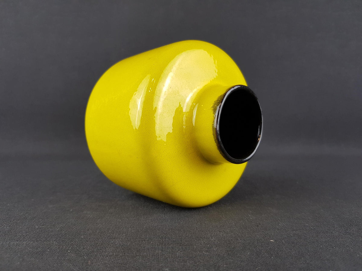 Vintage MELITTA Vibrant Small Yellow Vase West German Pottery 1970s