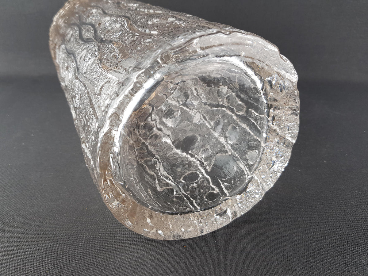 Vintage PUKEBERG GLASS Vase by Uno Westerberg 1970s Sweden