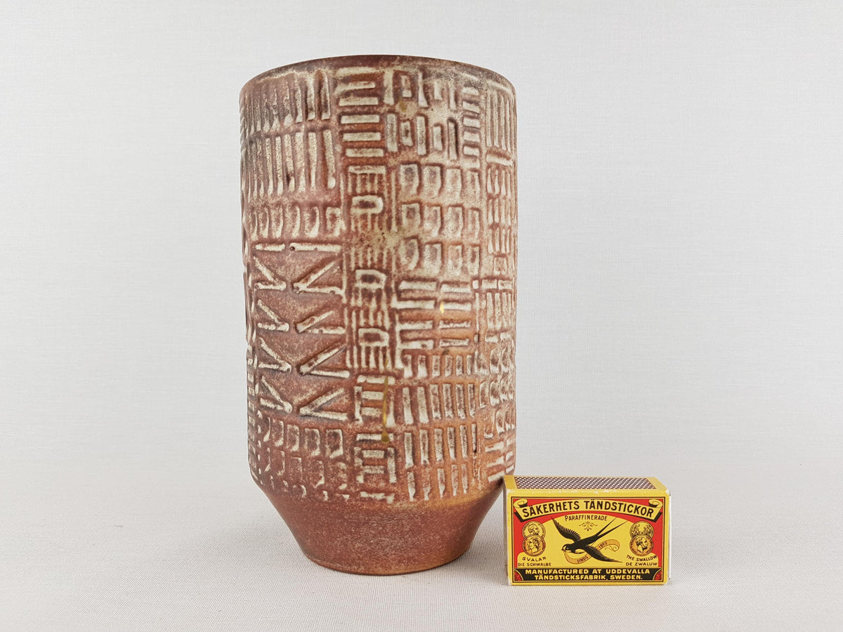 Vintage LU KLOPFER - Johann Lipp Mering Studio Art Pottery Ceramic Vase West Germany 1960s