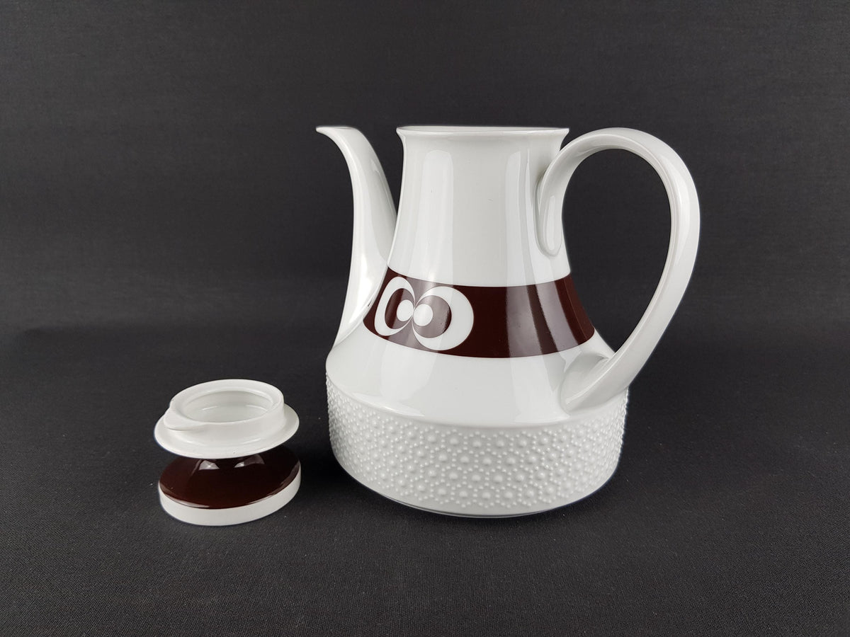 Vintage SCHERZER Porzellan Coffee Tea Pot Bavaria West Germany Mid Century Modern 1950s 1960s