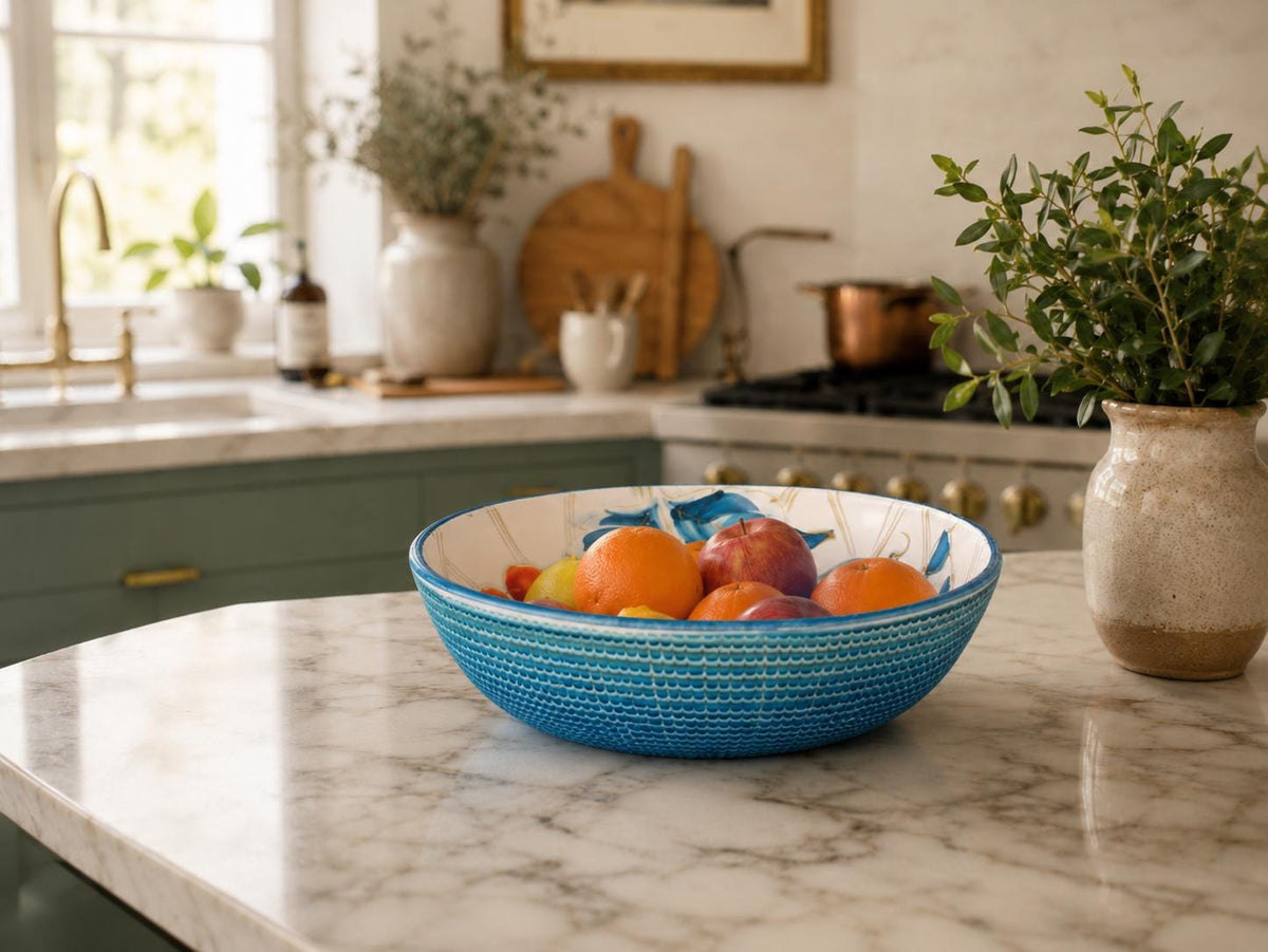 Vintage BITOSSI Fruit Bowl Model 717 Italian Pottery 1960s