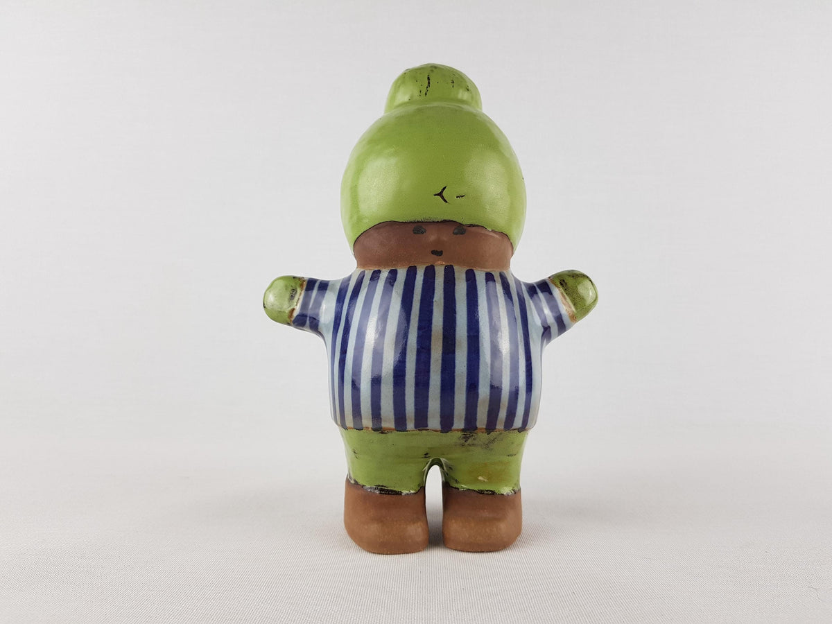 Vintage Figurine KALLE by LISA LARSON from the "Larsons Ungar" (Larson's Kids) Serie for Gustavsberg Studio Pottery Sweden 1960s