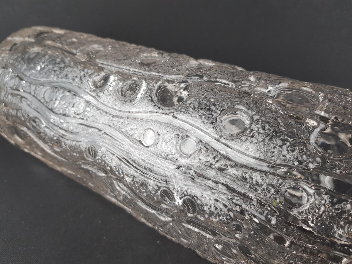 Vintage PUKEBERG GLASS Vase by Uno Westerberg 1970s Sweden
