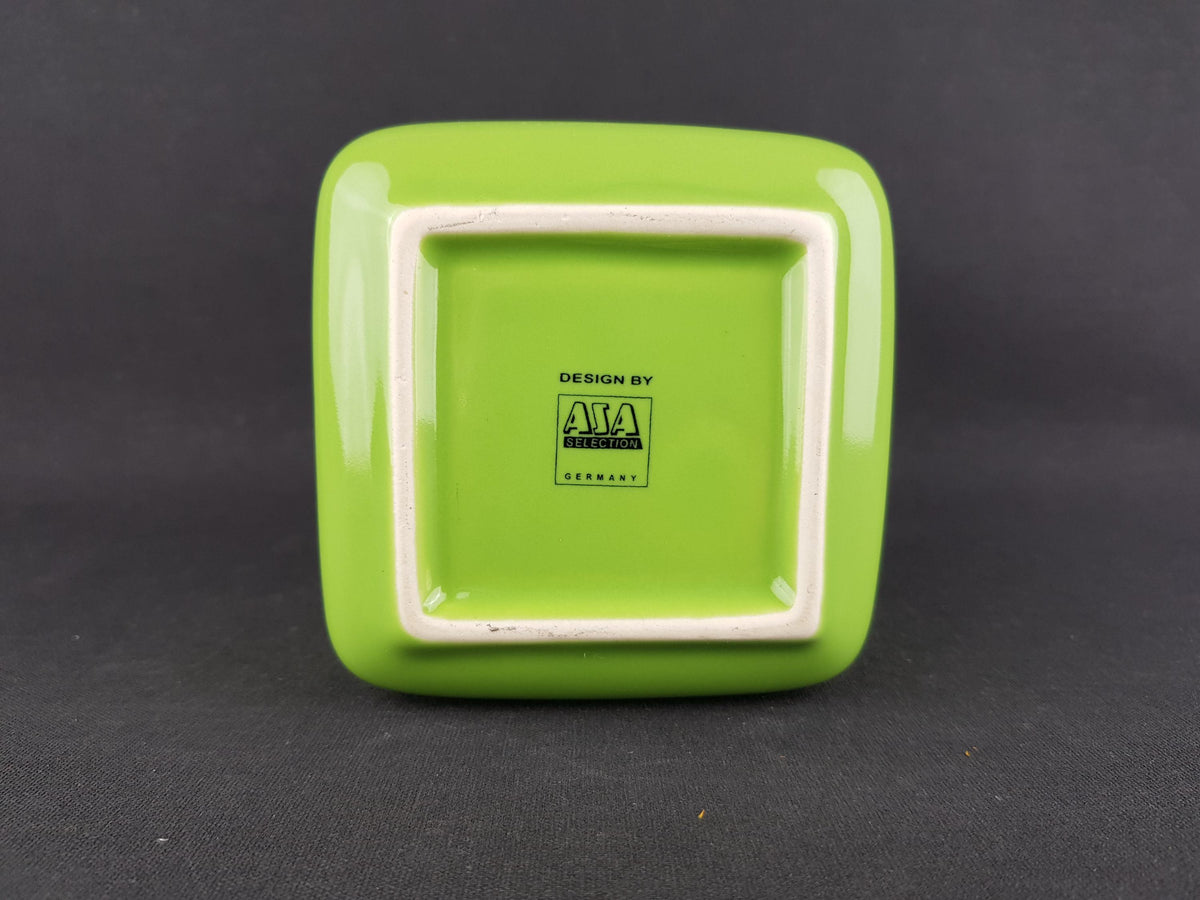 Vintage ASA SELECTION (former Sgrafo Modern) Apple Green Vase West German Pottery 1980s