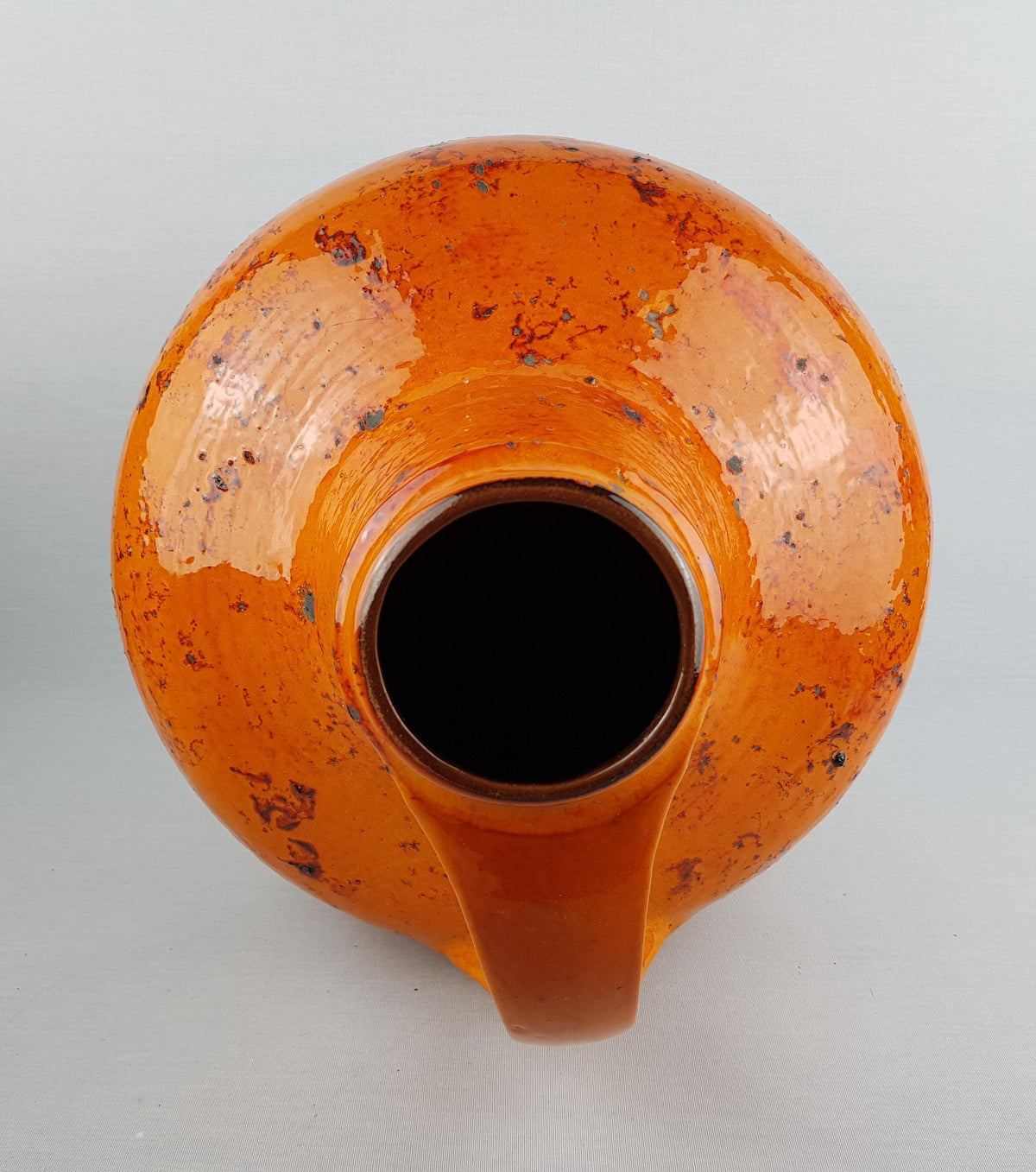 XXL Vintage CARSTENS KERAMIK Orange and Blue Floor Vase C242-44 1960s