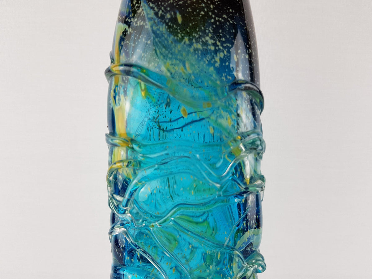 Vintage MDINA Attenuated Glass vase by Michael Harris Malta 1960s 1970s