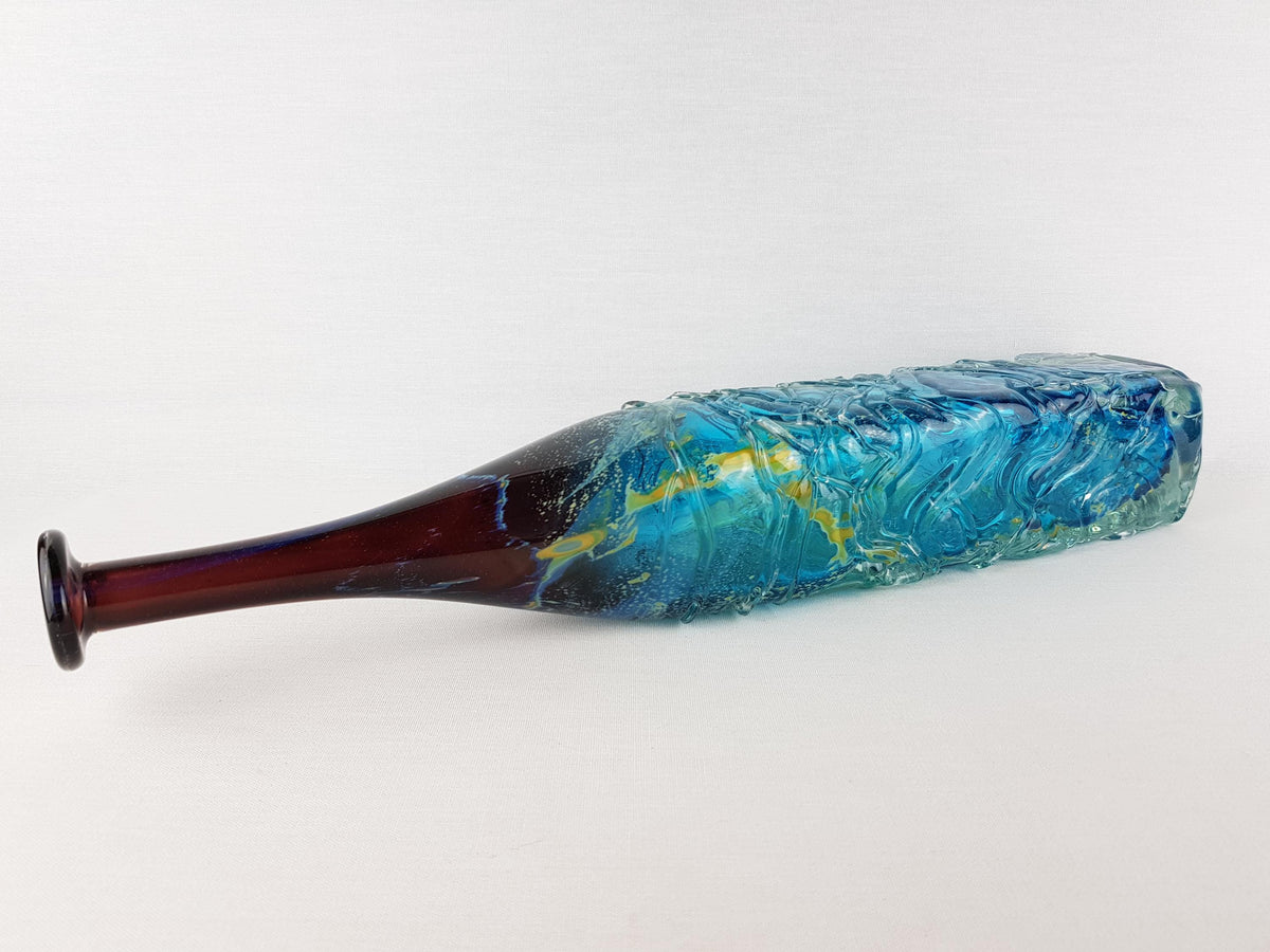 Vintage MDINA Attenuated Glass vase by Michael Harris Malta 1960s 1970s