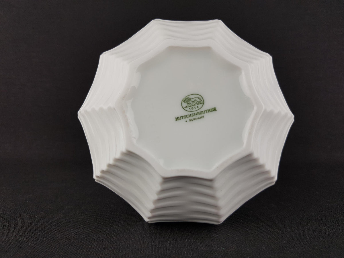 Vintage HUTSCHENREUTHER Op Art Biscuit Porcelain Vase 6336-20 by Heinrich Fuchs, Archais Series 1968s