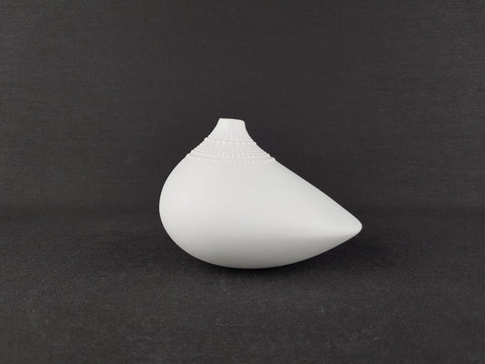 RARE Rosenthal Studio-Line Black Porcelain White Pollo vase by Tapio Wirkkala 1970's