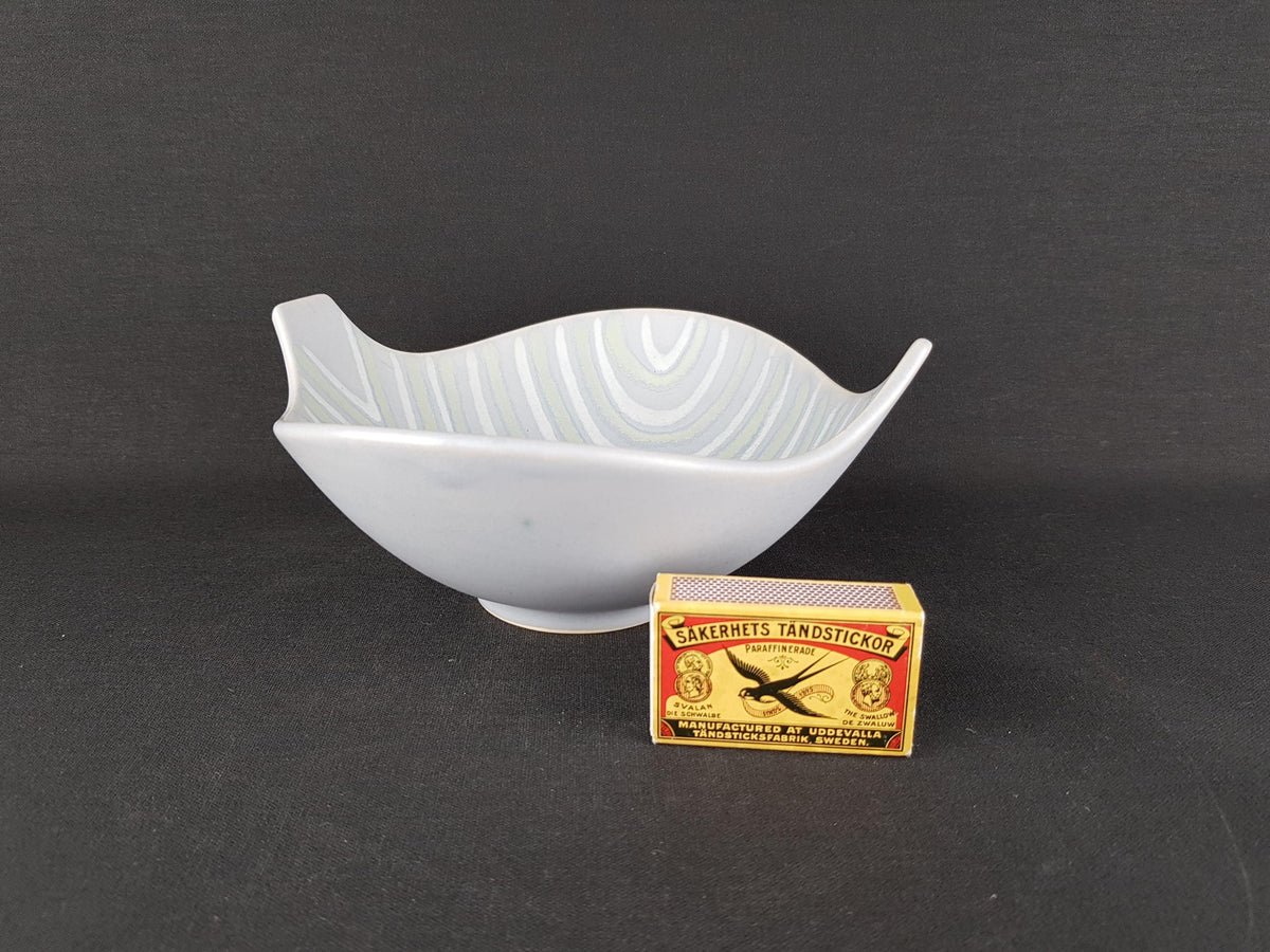Vintage DÜMLER & BREIDEN Grey Green Ceramic Bowl 308-20 West German Pottery 1960s Mid Century Modern
