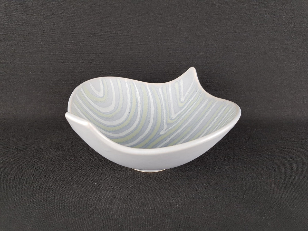 Vintage DÜMLER & BREIDEN Grey Green Ceramic Bowl 308-20 West German Pottery 1960s Mid Century Modern