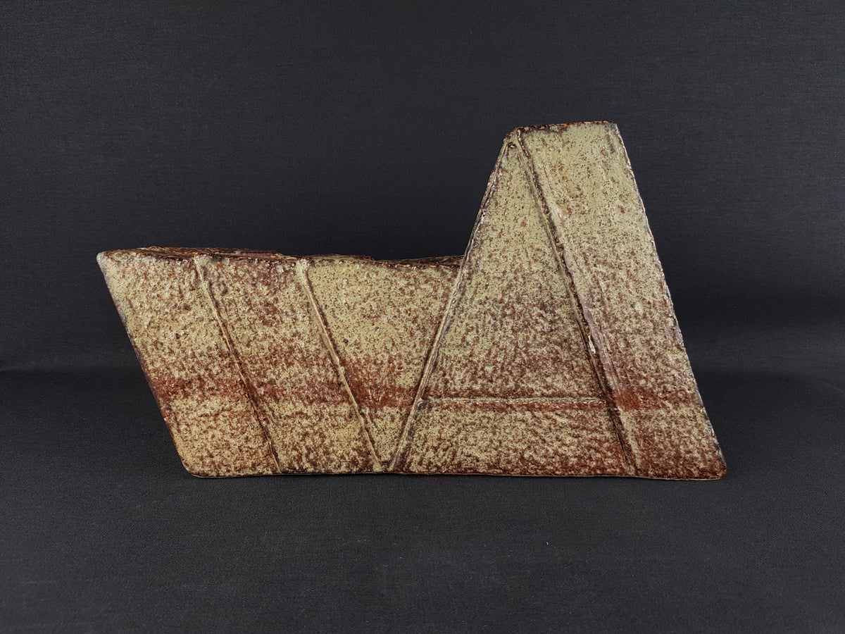 Vintage ROBERT STURM Studio Pottery Sculpture Vase ST 77, Brutalist Ceramic Art Vessel, German Studio Keramik 1977