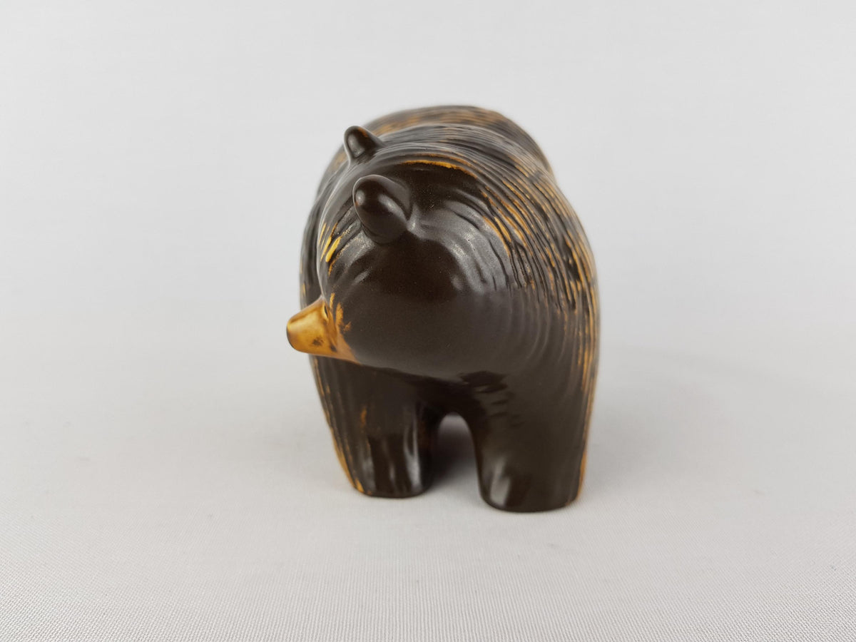 Vintage LISA LARSON Ceramic Bear "Björn" from Lillskansen Series of Gustavsberg Studio Pottery Sweden 1977s
