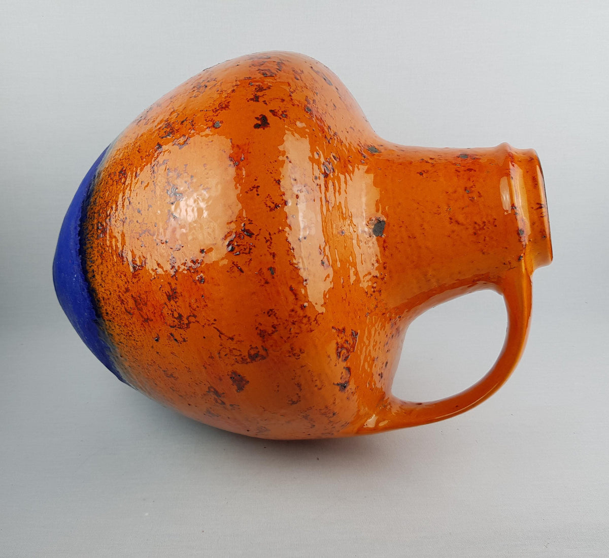 XXL Vintage CARSTENS KERAMIK Orange and Blue Floor Vase C242-44 1960s