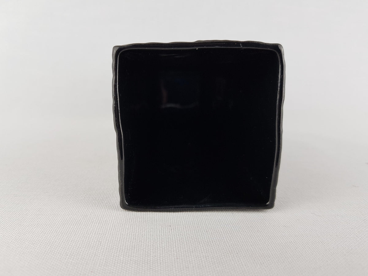 Black Vintage ROSENTHAL Relief Porcelain China Vase by Martin Freyer Studio Linie Porcelaine Noire 1970s