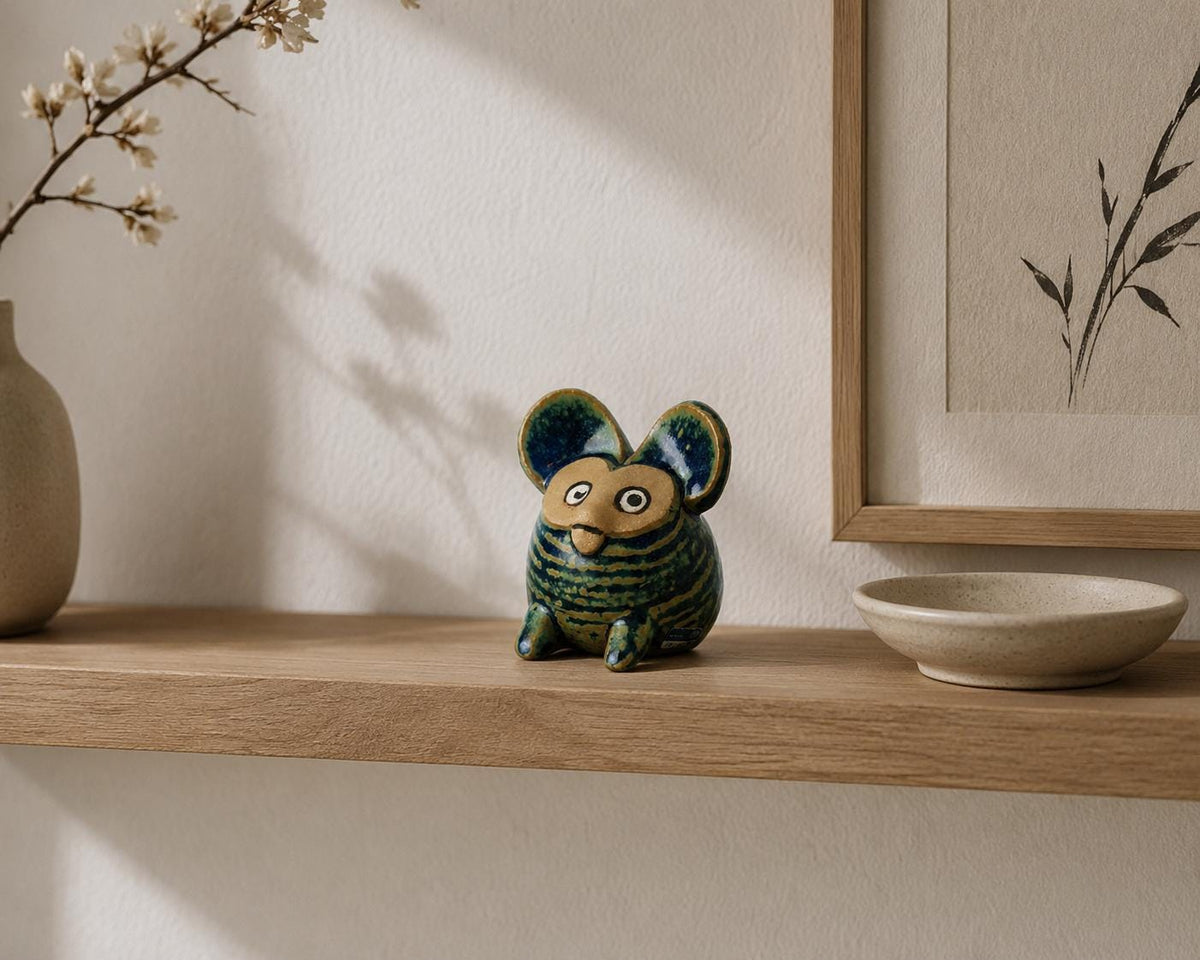 Vintage GHOST MOUSE Spökmus by Lisa Larson from the Menageri Serie of Gustavsberg Studio Pottery Sweden 1965